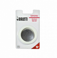 3 уплотнителя + 1 фильтр для алюминиевых кофеварок Bialetti на 9 порций